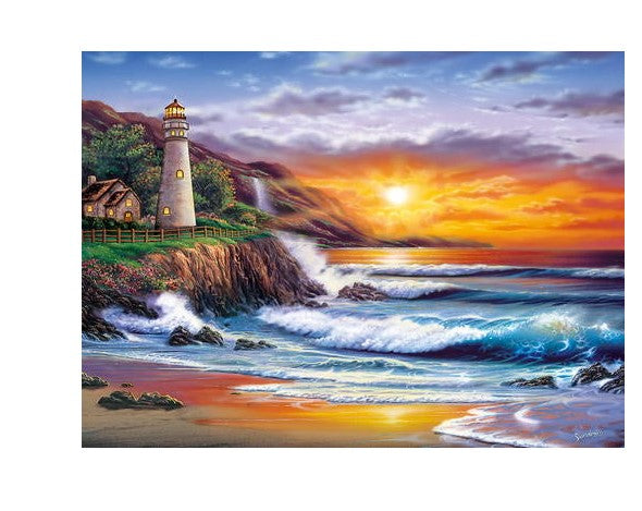 Paint by Number Lighthouse and Sunset
