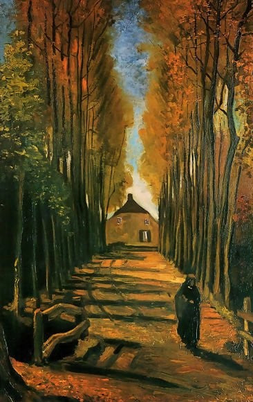 Avenue Of Poplars In Autumn By Vincent Van Gogh Paint By Number