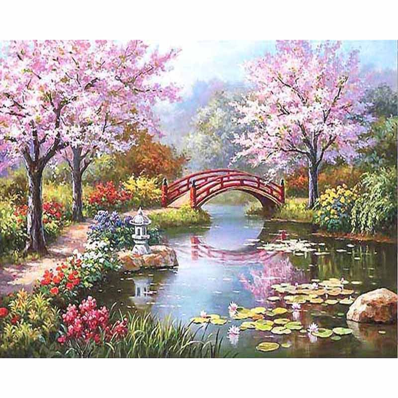 » Paint by Numbers Cherry Blossoms Landscape (40% off)