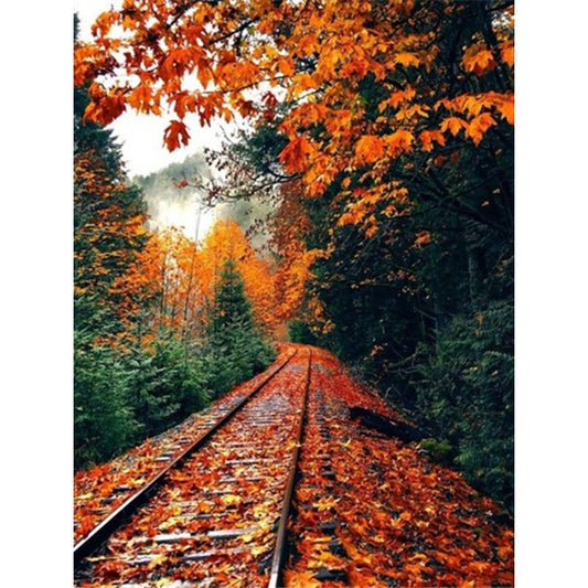 Paint By Number Autumn Colors Railroad