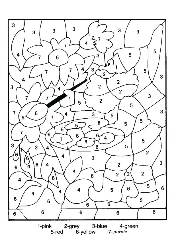Free Color By Number  Garden Gnome