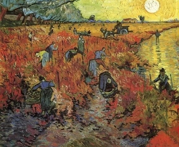 The Red Vineyard By Vincent Van Gogh Paint by Number