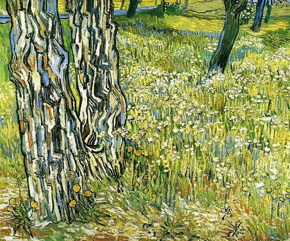 Tree Trunks In The Grass By Vincent Van Gogh Paint by Number