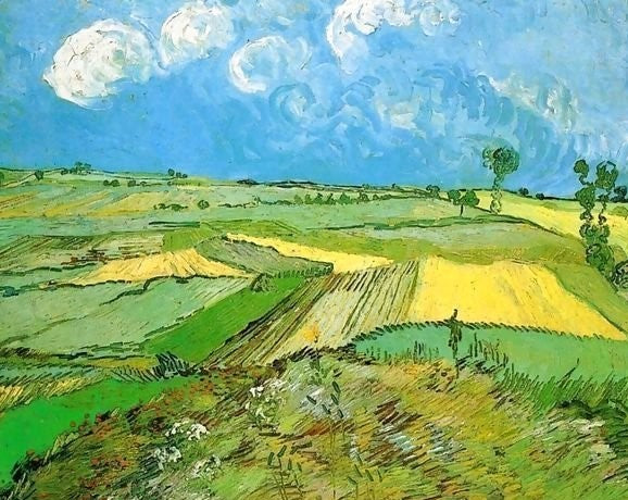 Wheat Fields At Auvers Under Clouded Sky By Vincent Van Gogh Paint by Number