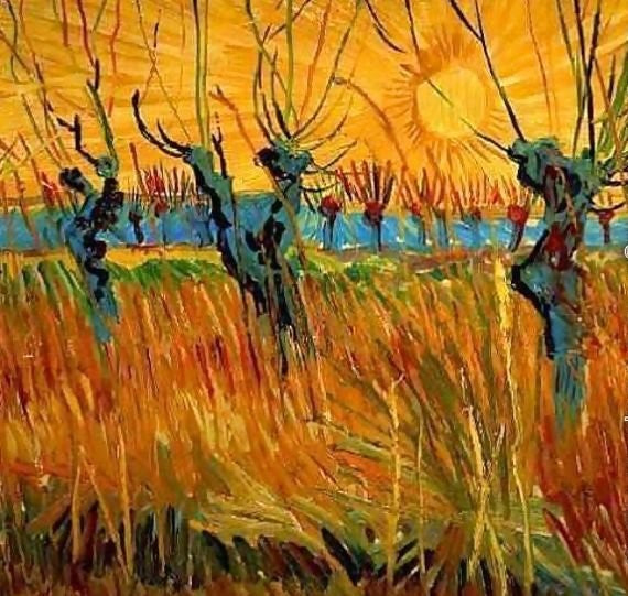 Willows At Sunset By Vincent Van Gogh Paint by Number